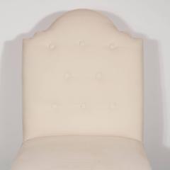 Luxe Pair of Elegant Scroll Back Chairs Upholstered in Loro Piana Cashmere