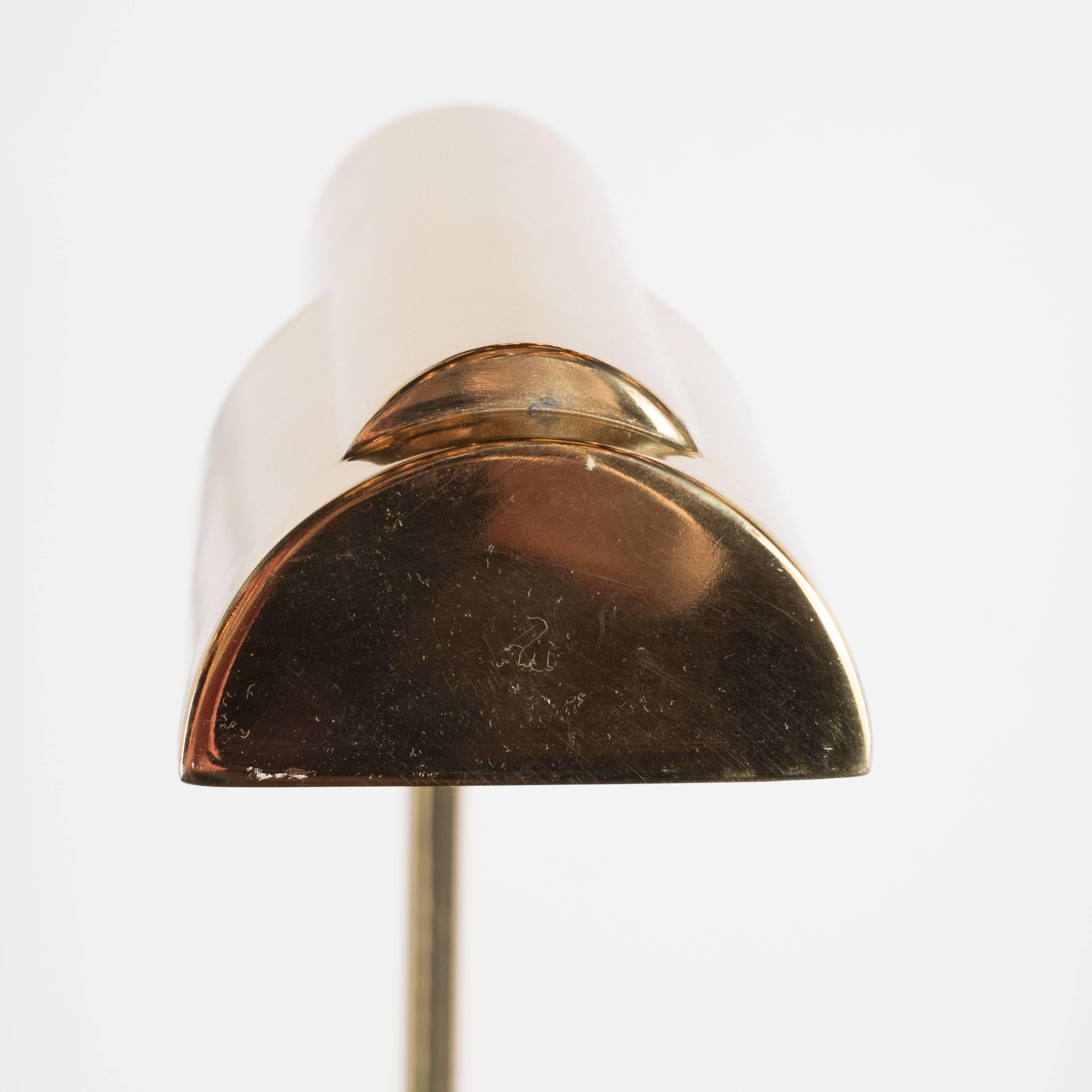 Mid-Century Modernist Brass Adjustable Floor Lamp, American, circa 1960 4