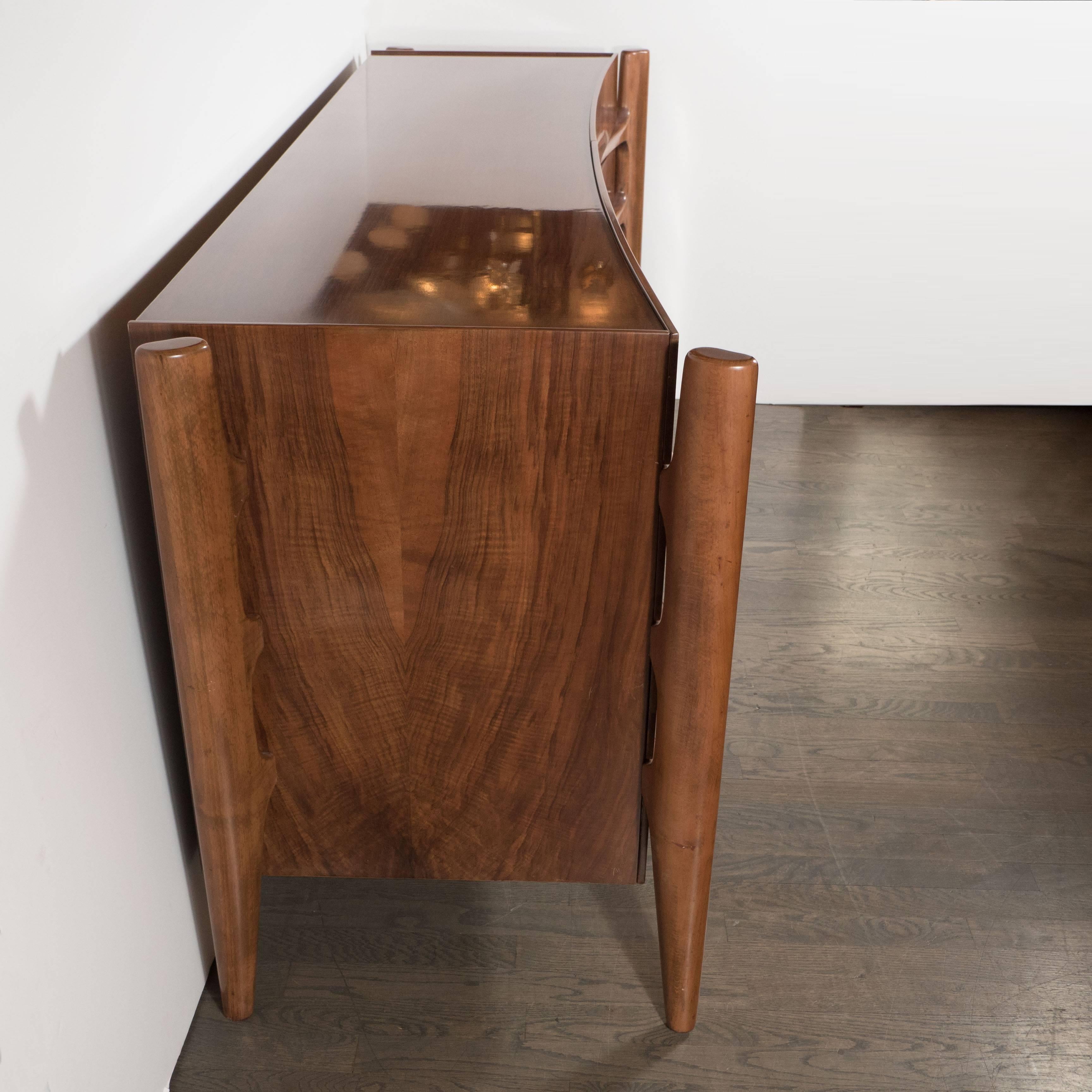 Scandinavian Mid-Century Modern Dresser in Book-Matched Walnut by William Hinn﻿ 1