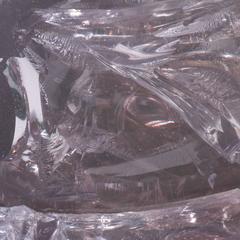 Cylindrical Fractured Resin Side Table by Pierre Giraudon, French, circa 1960