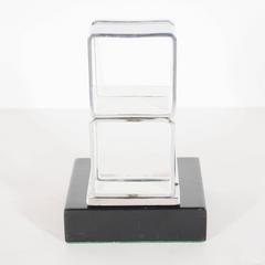 Mid-Century Modernist Stainless Steel & White Enamel Sculpture by Beverly Pepper