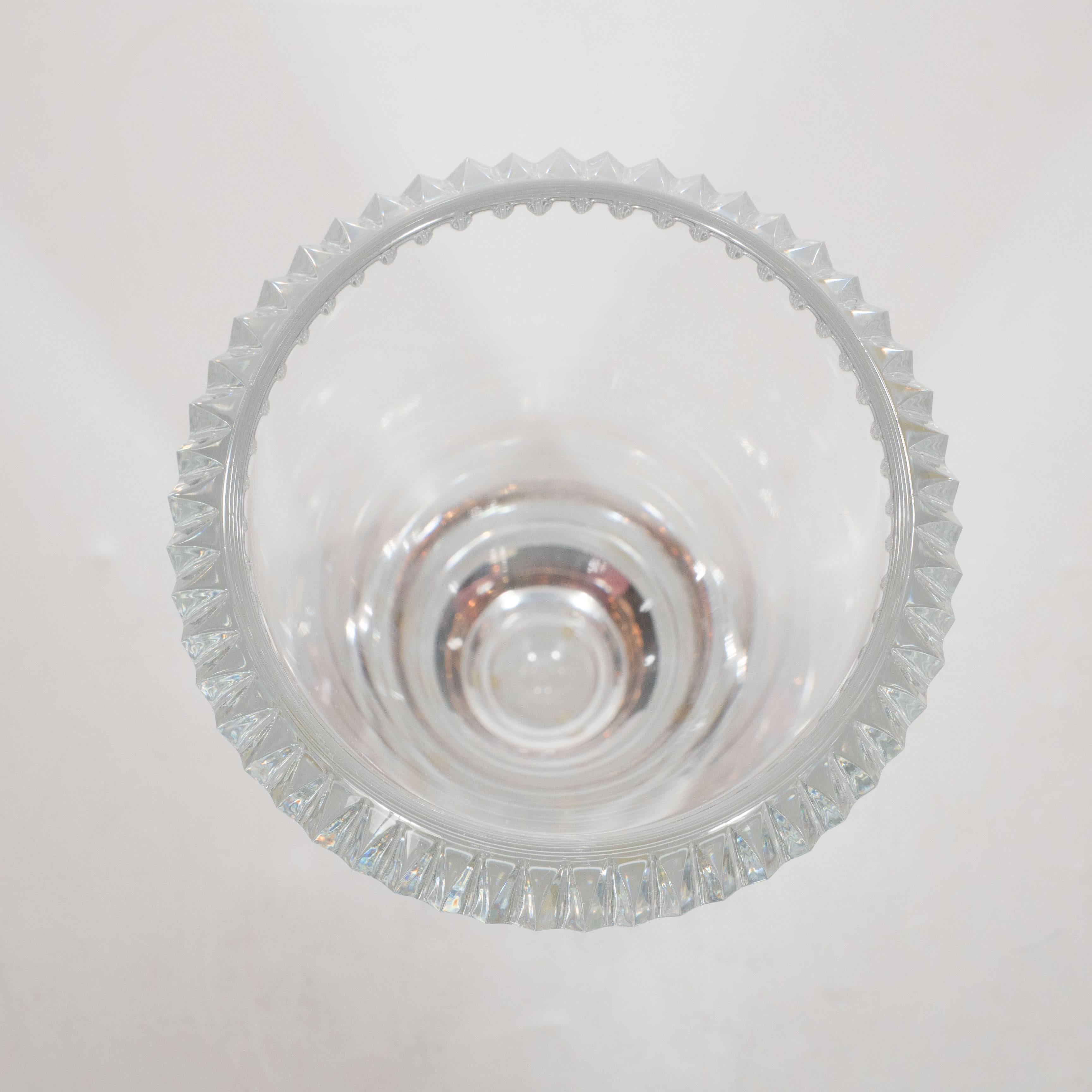 Modernist Cut Crystal Vase by Orrefors 1