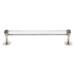 Pair of Mid-Century Modern Lucite and Nickel Towel Rods, American, circa 1960