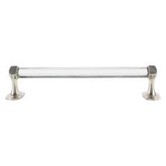 Pair of Mid-Century Modern Lucite and Nickel Towel Rods, American, circa 1960 7