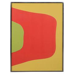 Striking Pop Art Collage in Green, Red and Yellow, 1965