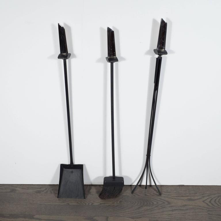 Mid Century Modern Fireplace Tool Set by Donald Deskey for ...