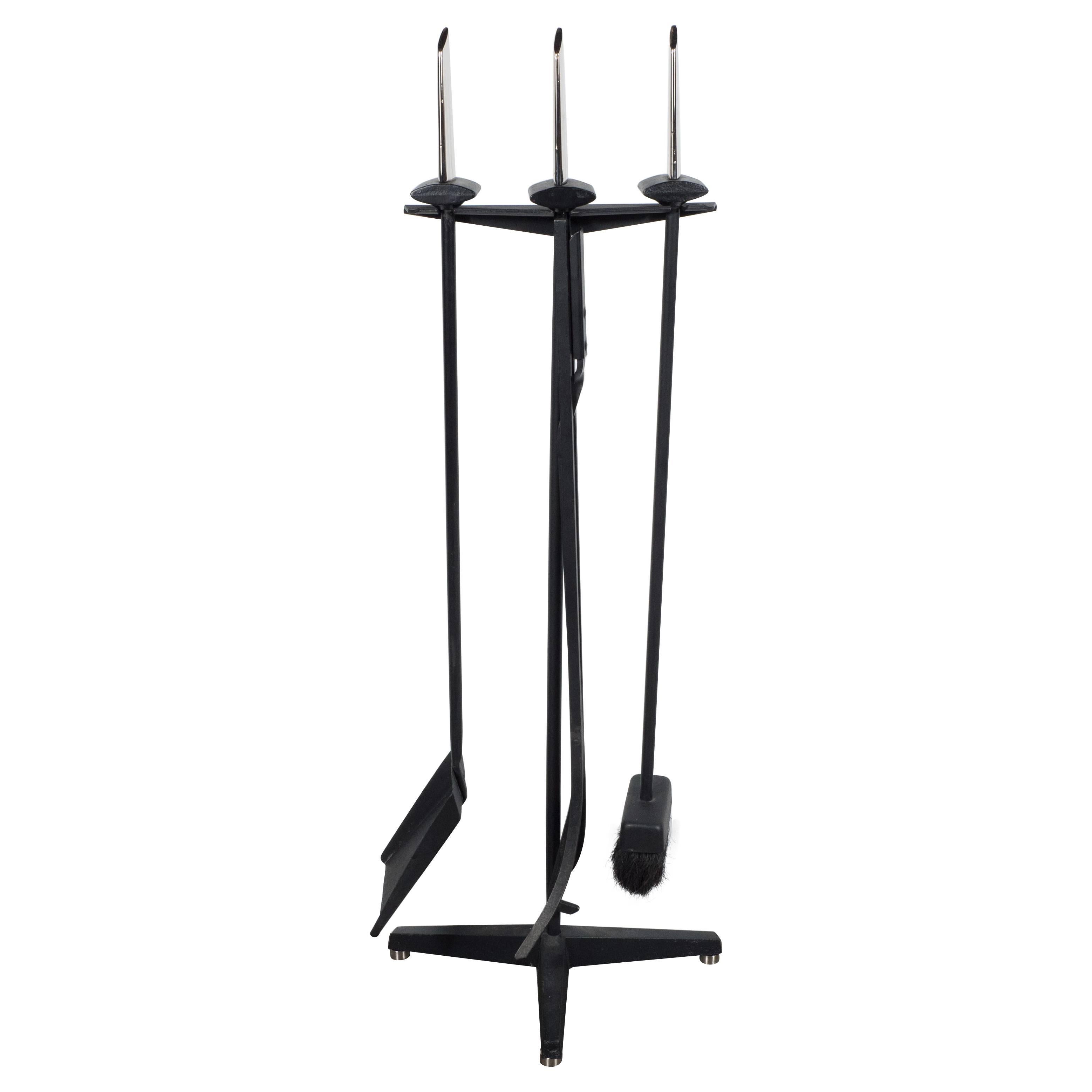 Mid Century Modern Fireplace Tool Set by Donald Deskey for Bennet, circa 1950