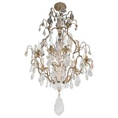 Exquisite Early 19th Century Louis XV Bronze and Rock Crystal Chandelier