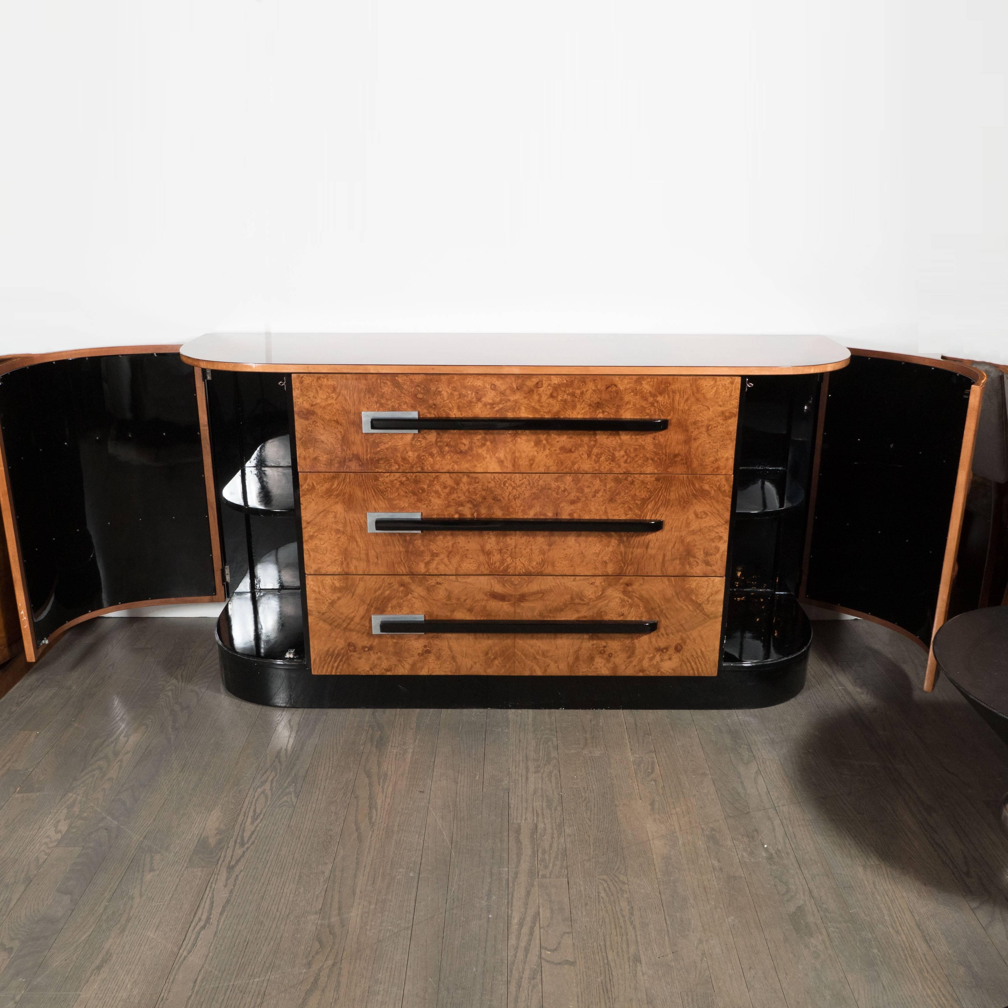Mid-20th Century Streamline Machine Age Art Deco Sideboard by Walter Dorwin Teague for Hastings 