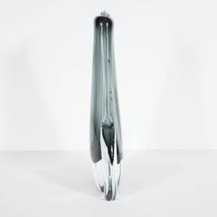 Mid-Century Modern Organic Teardrop Vase by Sommerso Murano, Italy, circa 1960