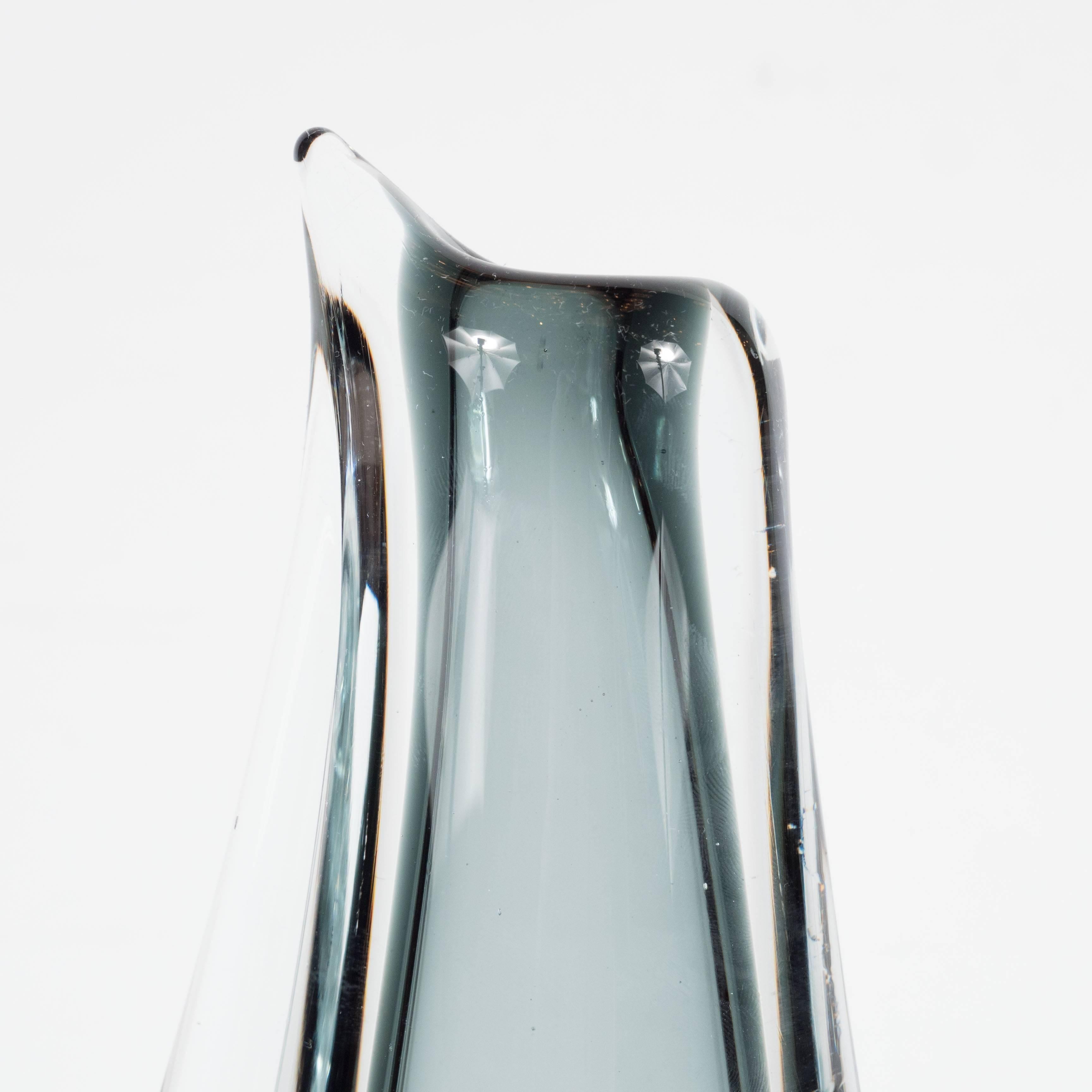 Mid-20th Century Mid-Century Modern Organic Teardrop Vase by Sommerso Murano, Italy, circa 1960