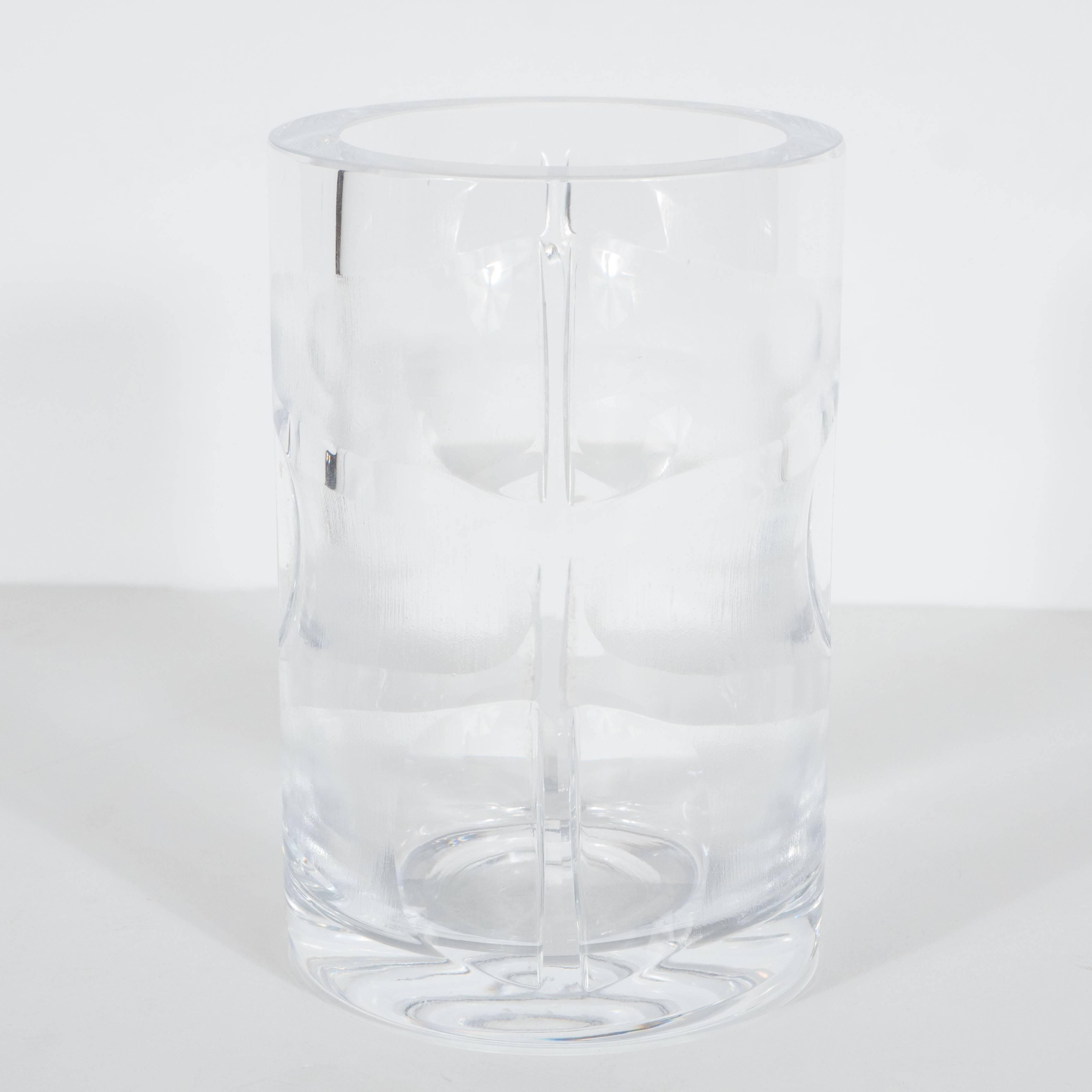 Swedish Mid-Century Modern Vase in Clear Glass in the Style of Orrefors, circa 1970