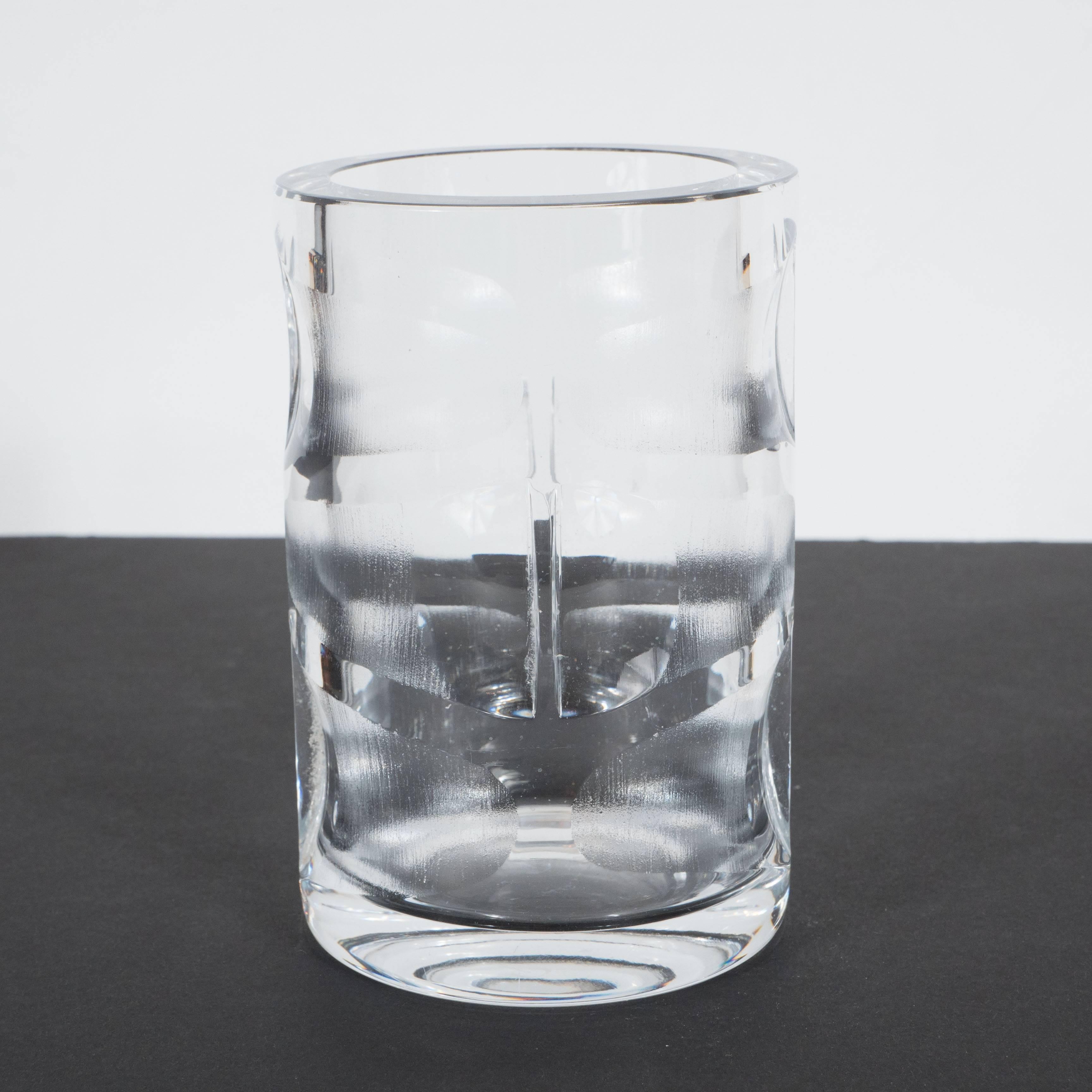 Mid-Century Modern Vase in Clear Glass in the Style of Orrefors, circa 1970 2