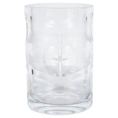 Mid-Century Modern Vase in Clear Glass in the Style of Orrefors, circa 1970