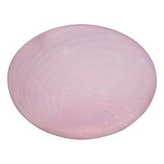 Mid-Century Modernist Handblown Murano Glass Flush Mount by Barbini 10
