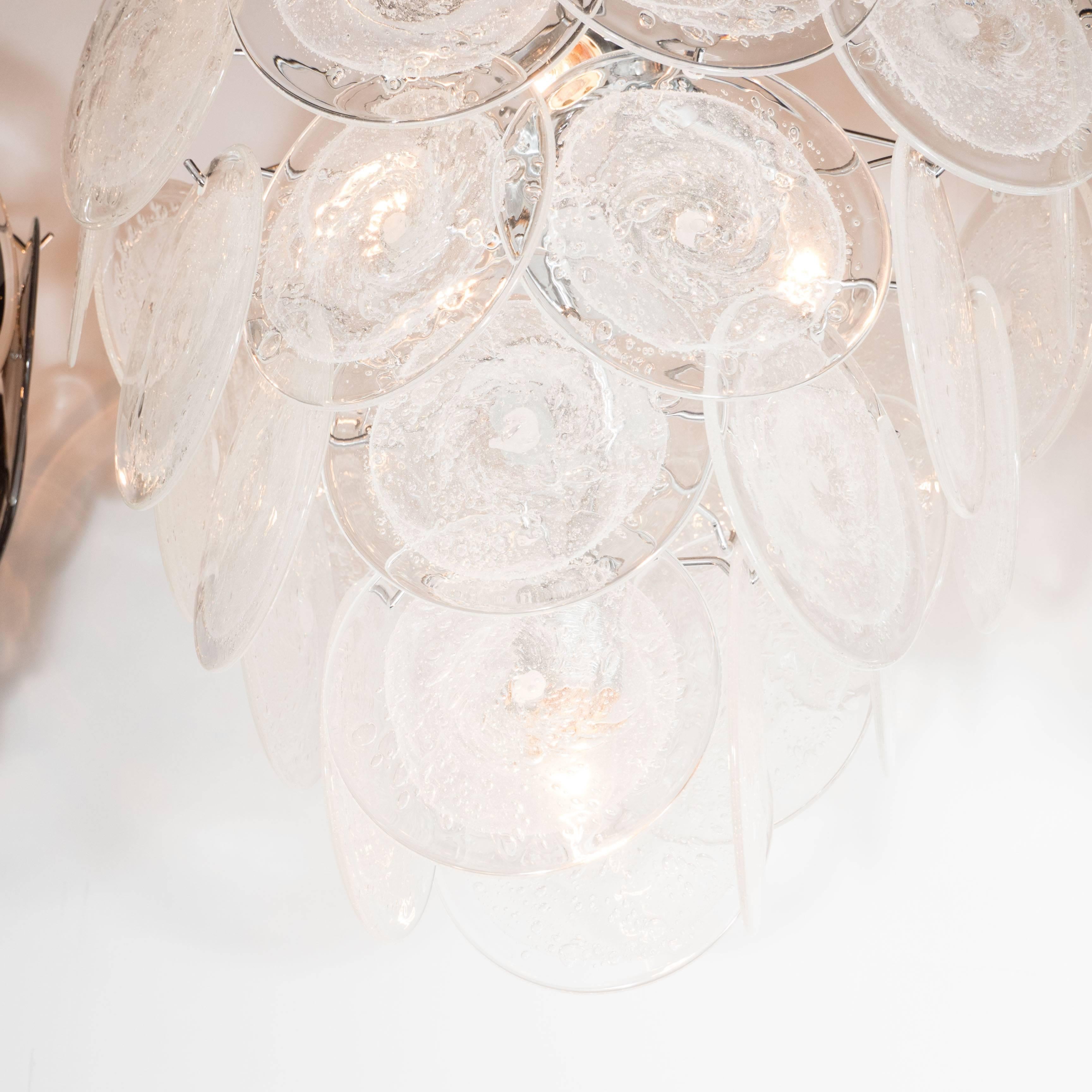 murano glass disc chandelier