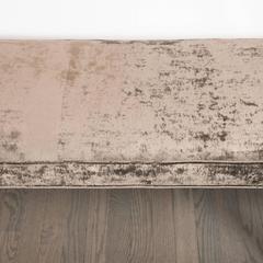Mid-Century Modernist Bench in Chrome and Smoked Pewter Velvet, Pace Collection