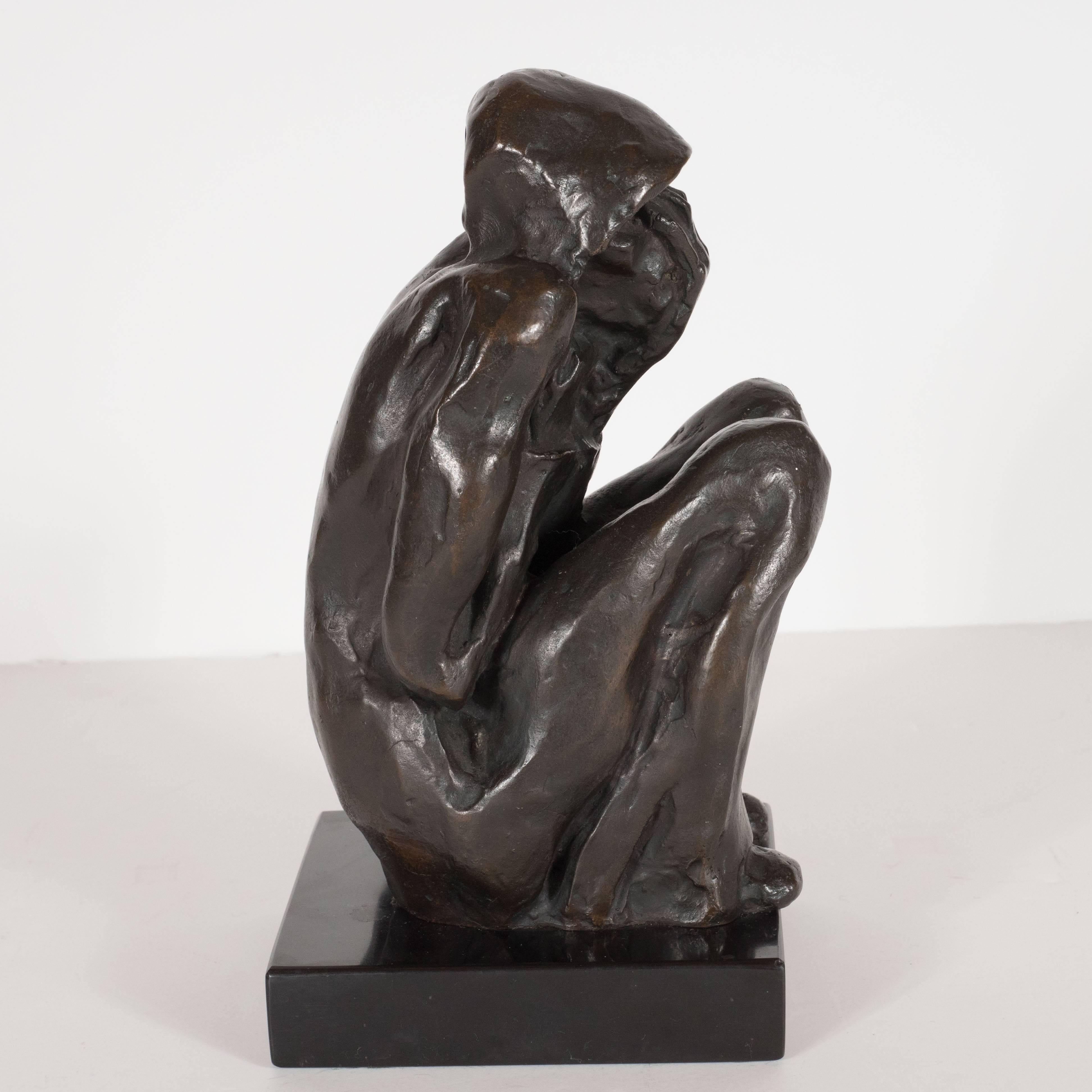 Mid-20th Century Bronze on Marble Base 