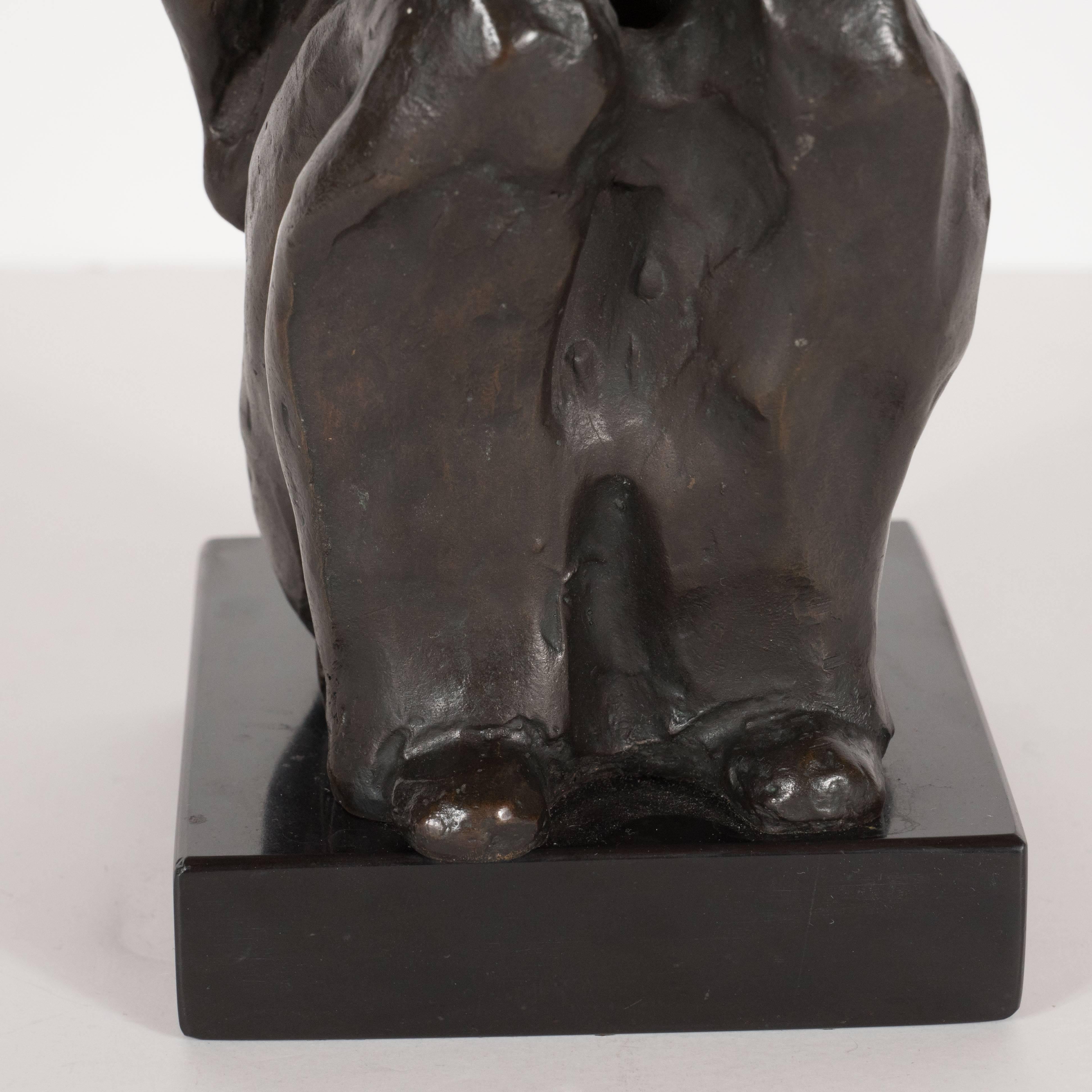 Bronze on Marble Base 