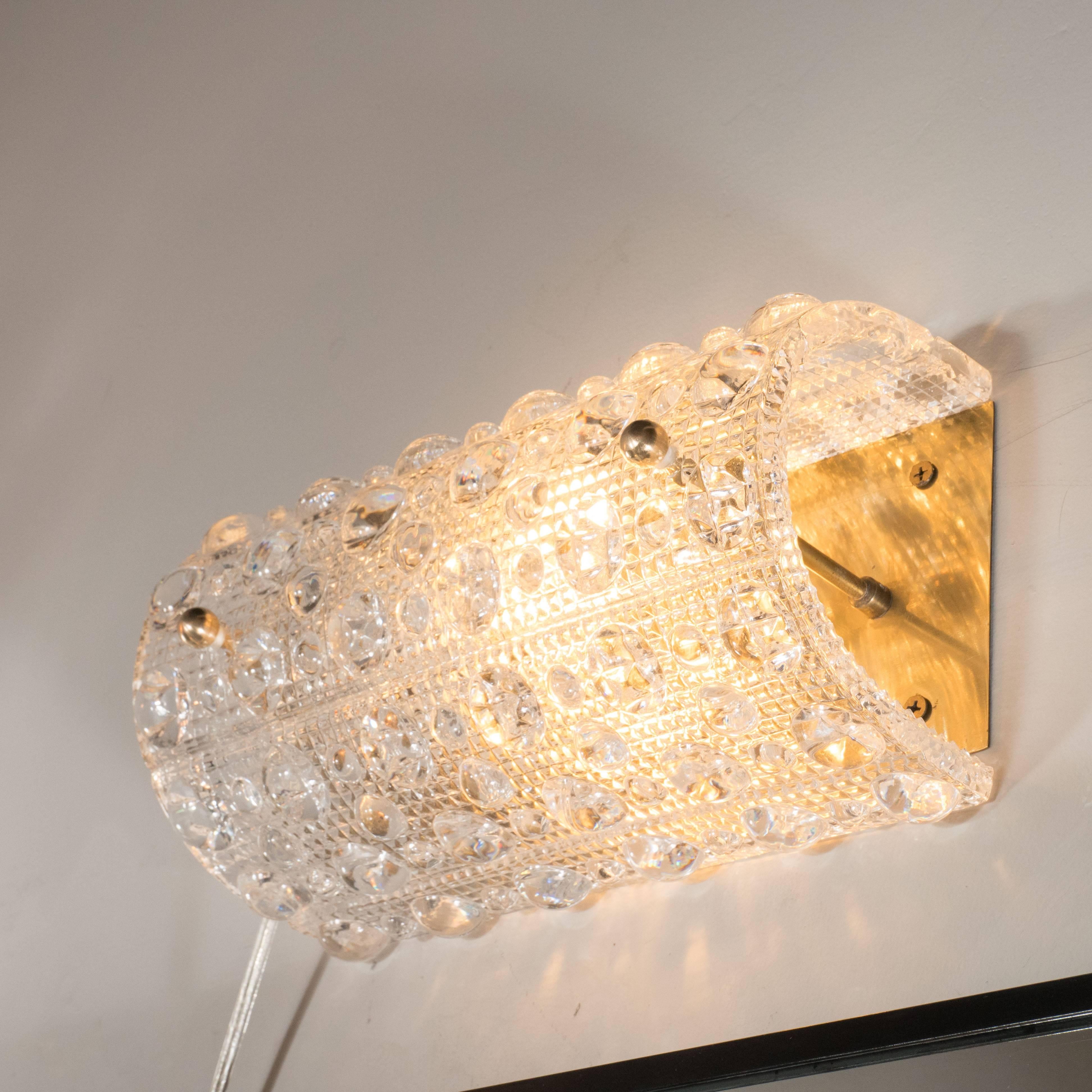 Mid-Century Handblown Glass Vanity Light by Carl Fagerlund for Orrefors In Excellent Condition In New York, NY