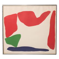 Modernist Abstract Composition Lithograph by Ray Parker, circa 1960 5