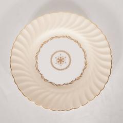Elegant Set of Twelve Gilded and Scalloped Dessert Plates by Mintons