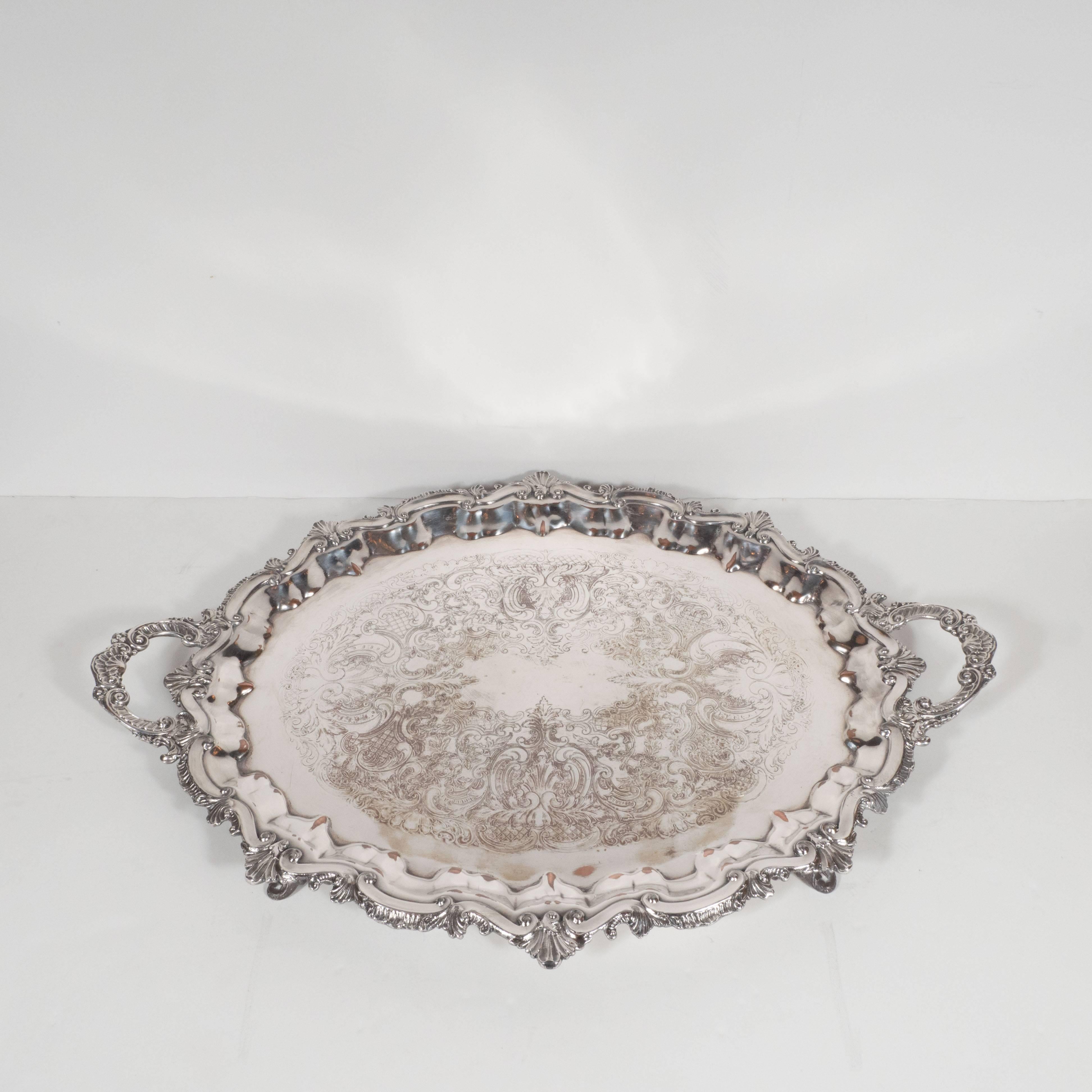 Mid-20th Century Elegant Neoclassical Silverplated Coffee/Tea Service by Elkington & Co.