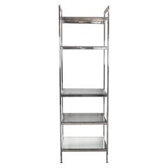 Mid-Century Modernist Chrome, Smoked Glass and Mirror Étagère by Milo Baughman 6
