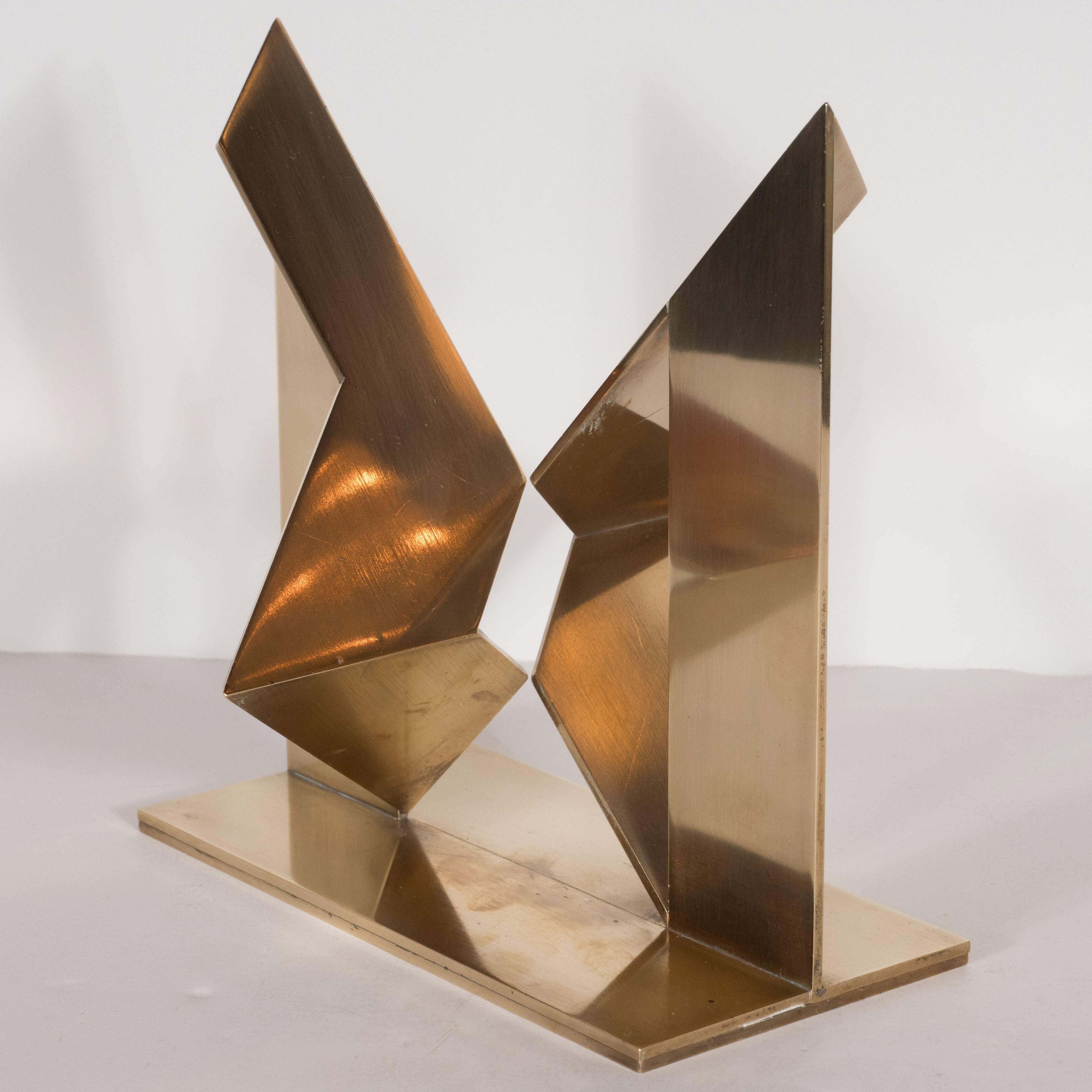 brass abstract sculpture