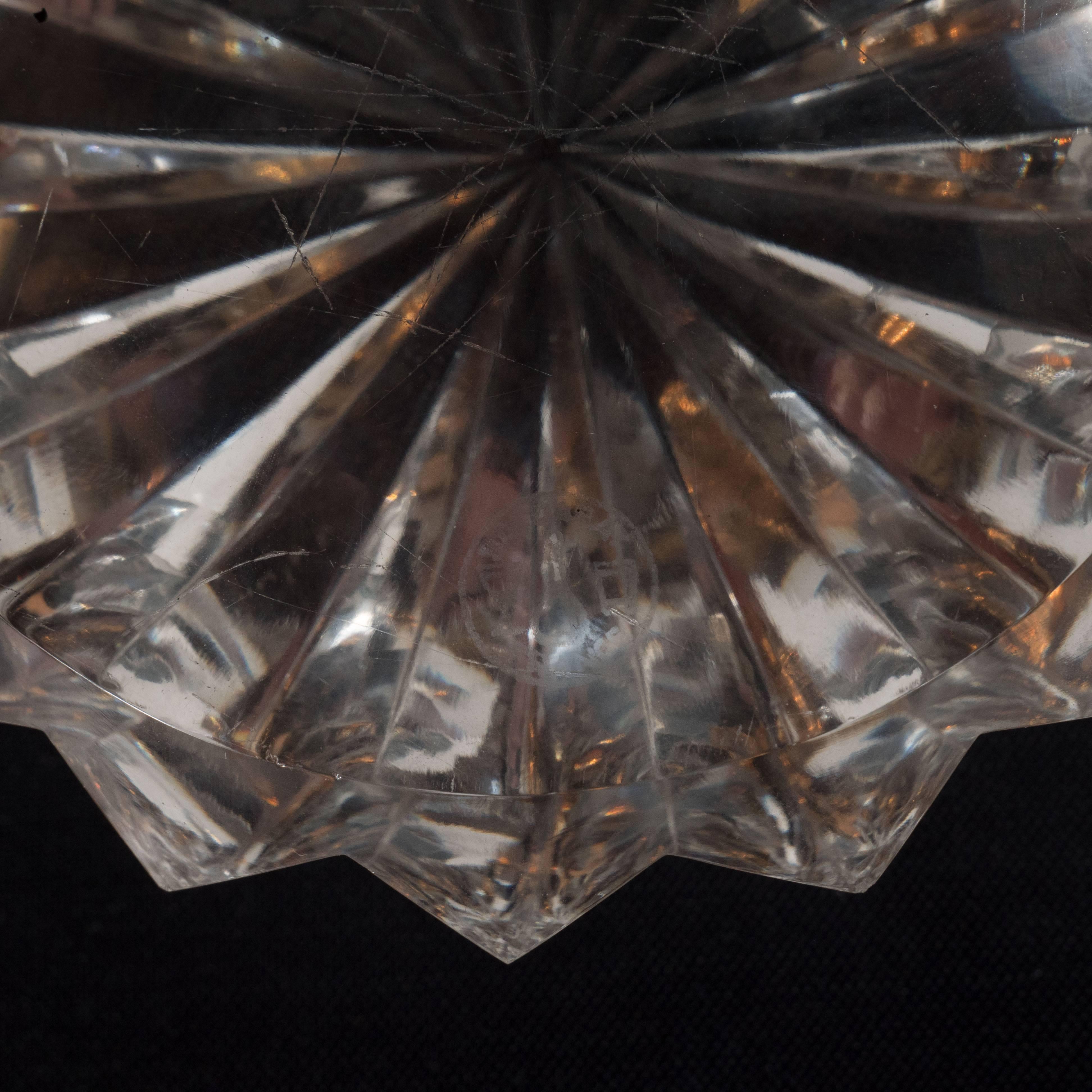 Brilliant Mid-Century Modernist Crystal Baccarat Paperweight 2