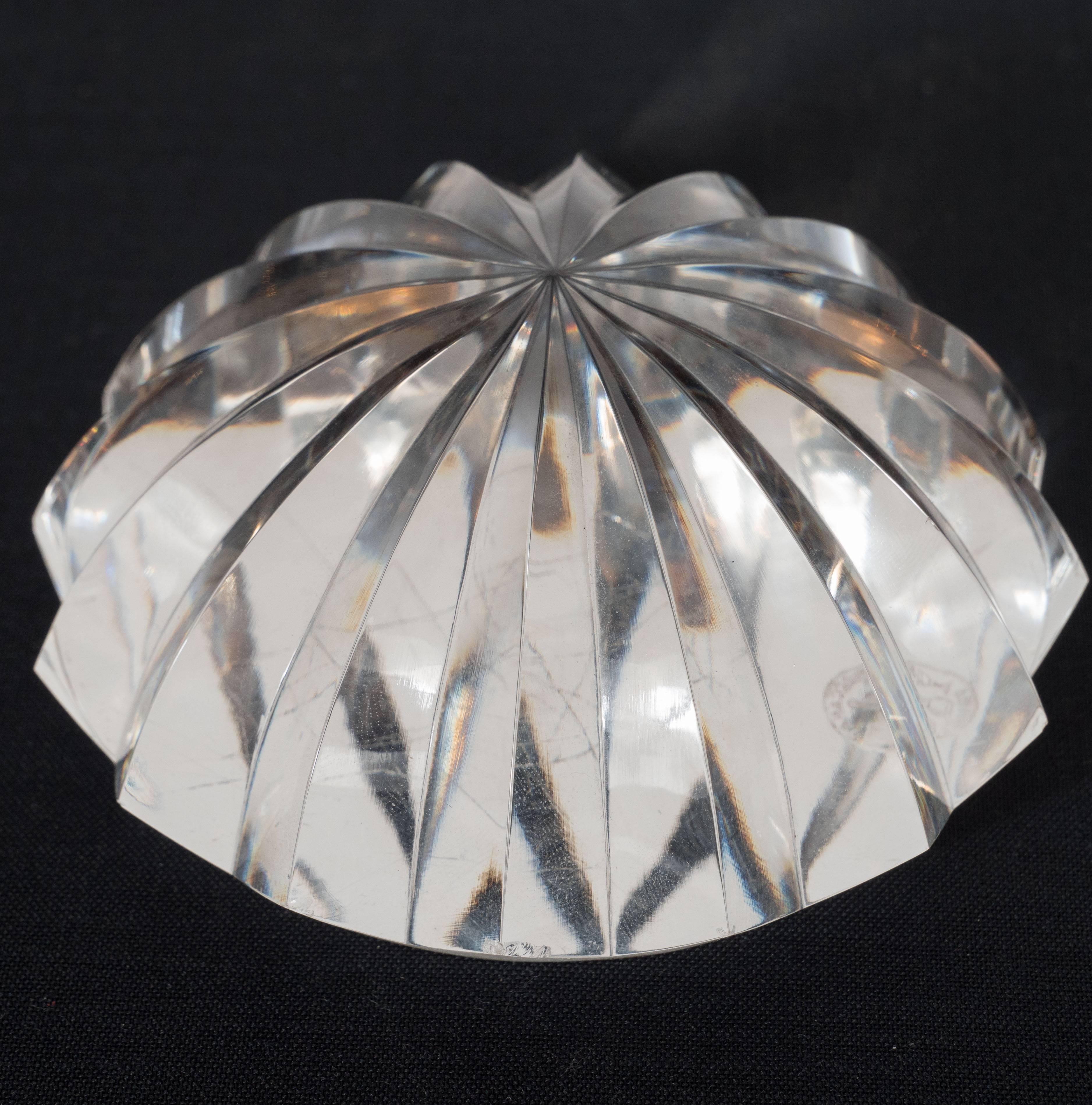 Late 20th Century Brilliant Mid-Century Modernist Crystal Baccarat Paperweight