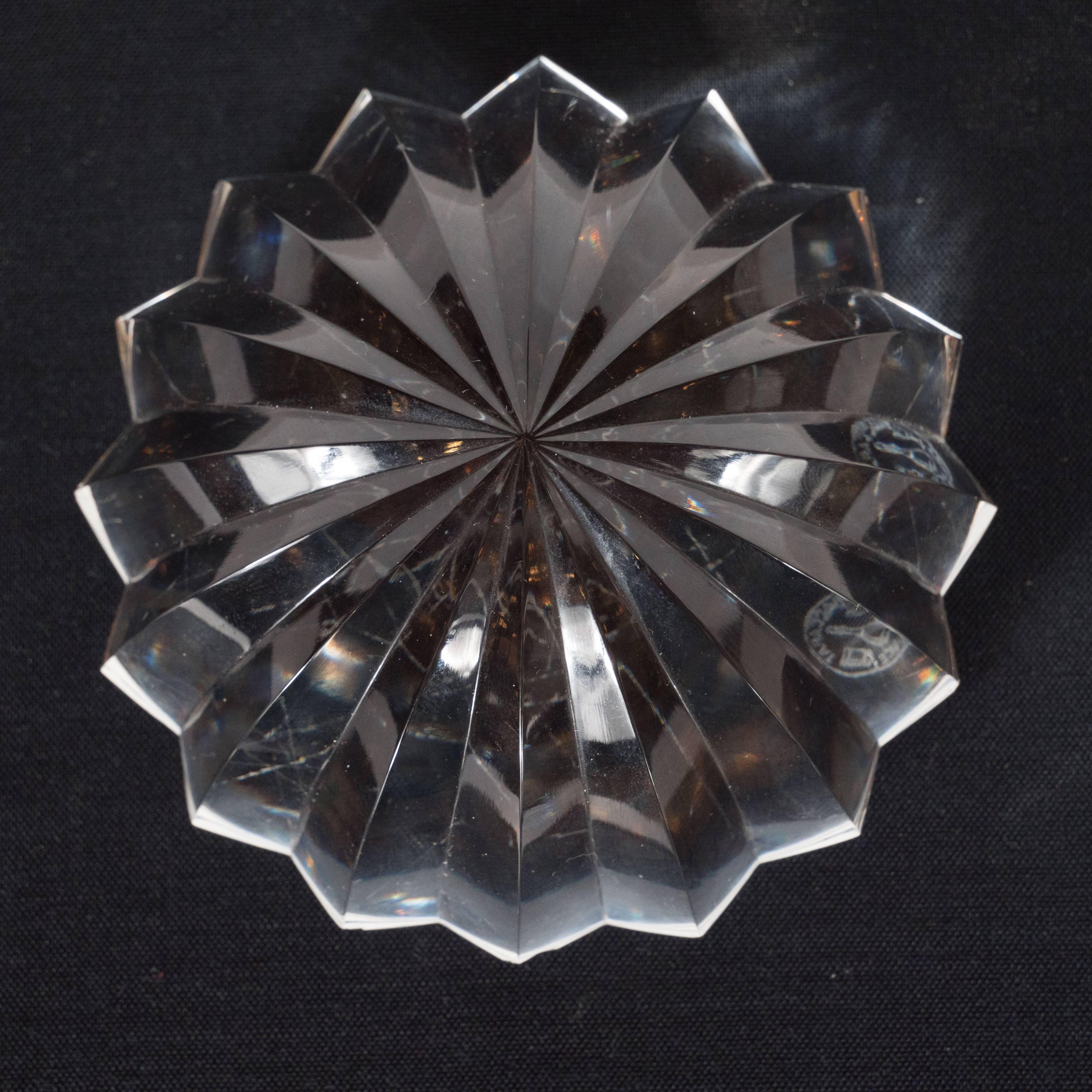 Cut Glass Brilliant Mid-Century Modernist Crystal Baccarat Paperweight