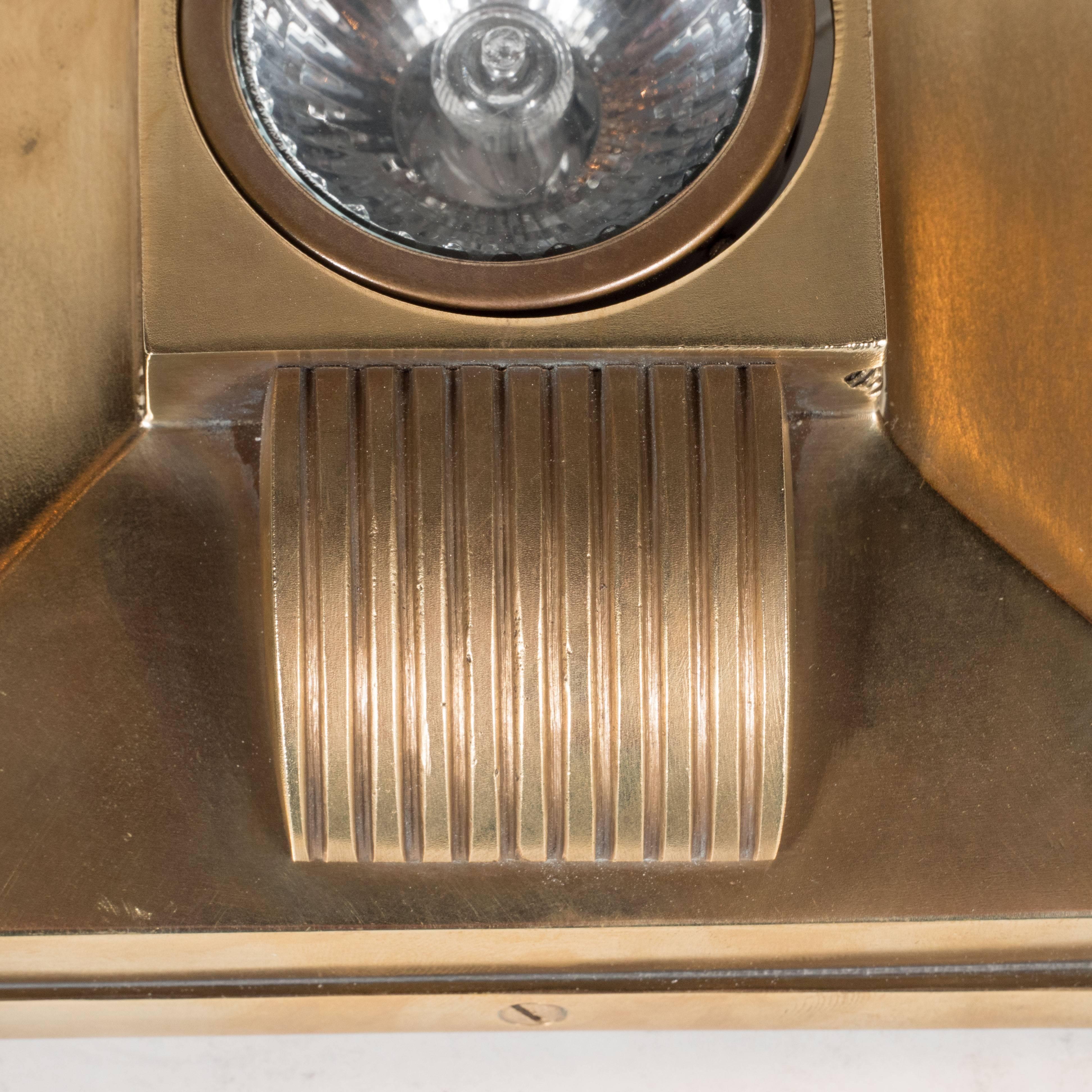 Art Deco Style Brushed Bronze Spotlight with Streamline Design 1