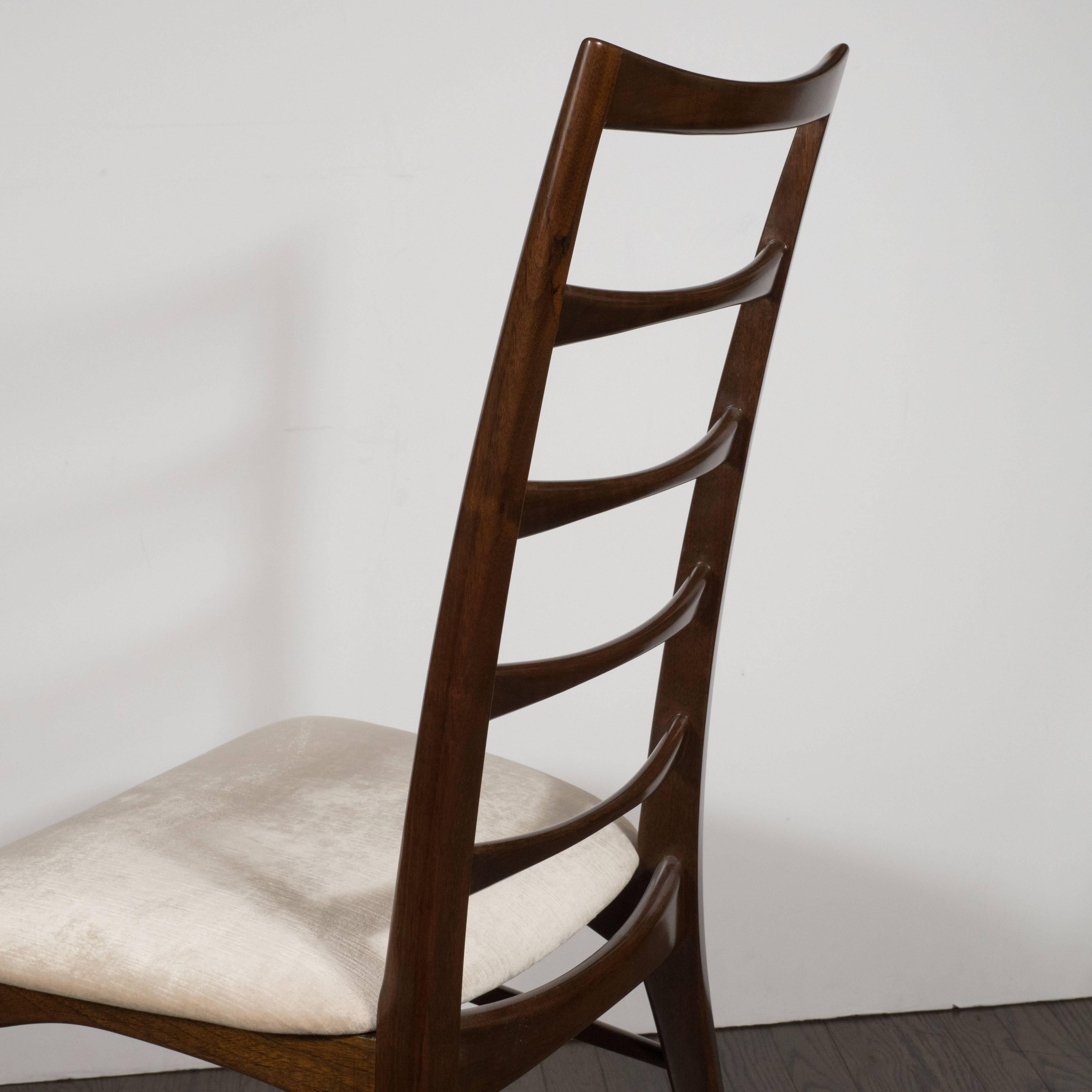 Velvet Refined Mid-Century Modernist Chair in Rubbed Rosewood by Niels O. Møller
