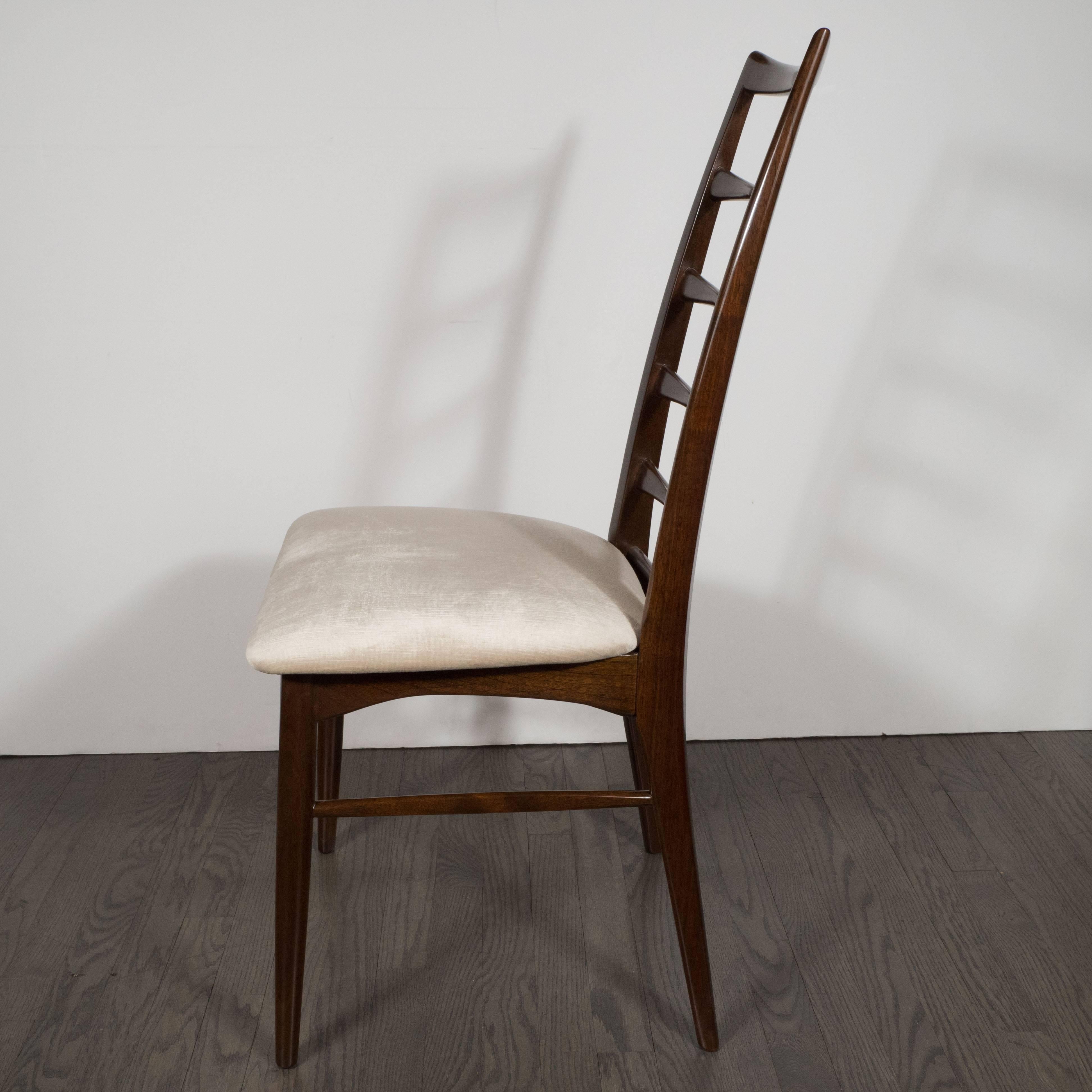 Danish Refined Mid-Century Modernist Chair in Rubbed Rosewood by Niels O. Møller