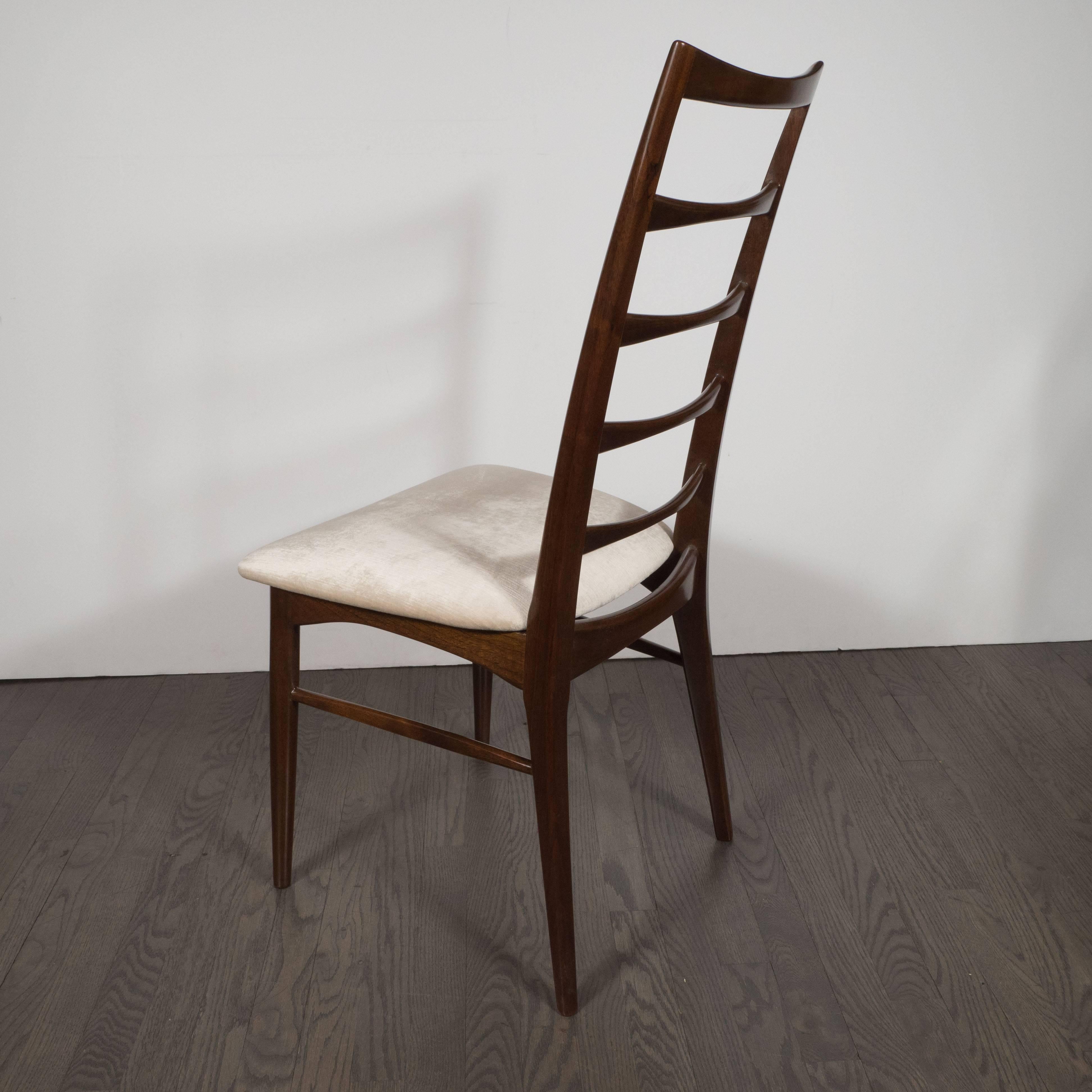 Refined Mid-Century Modernist Chair in Rubbed Rosewood by Niels O. Møller In Excellent Condition In New York, NY