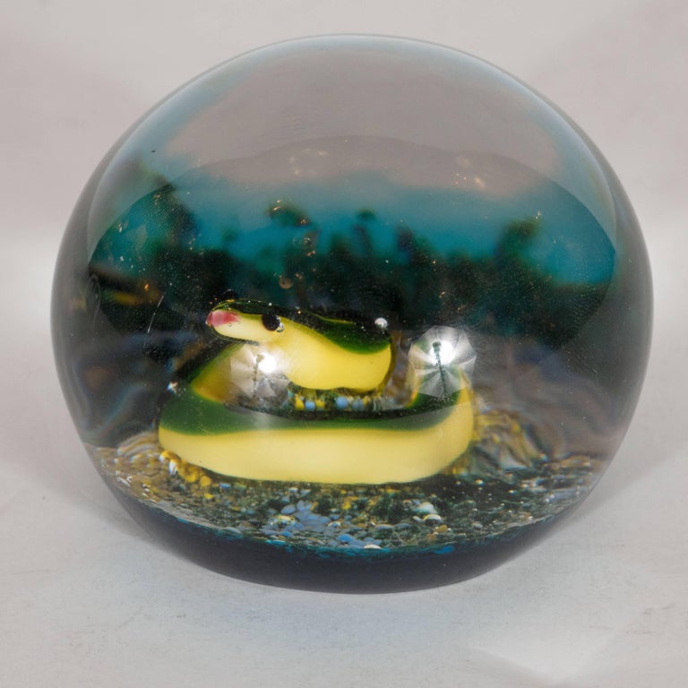 MidCentury Modernist Limited Edition Baccarat Art Glass Snake