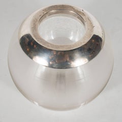 Large Asprey of London Edwardian Match Striker in Sterling and Glass, circa 1900