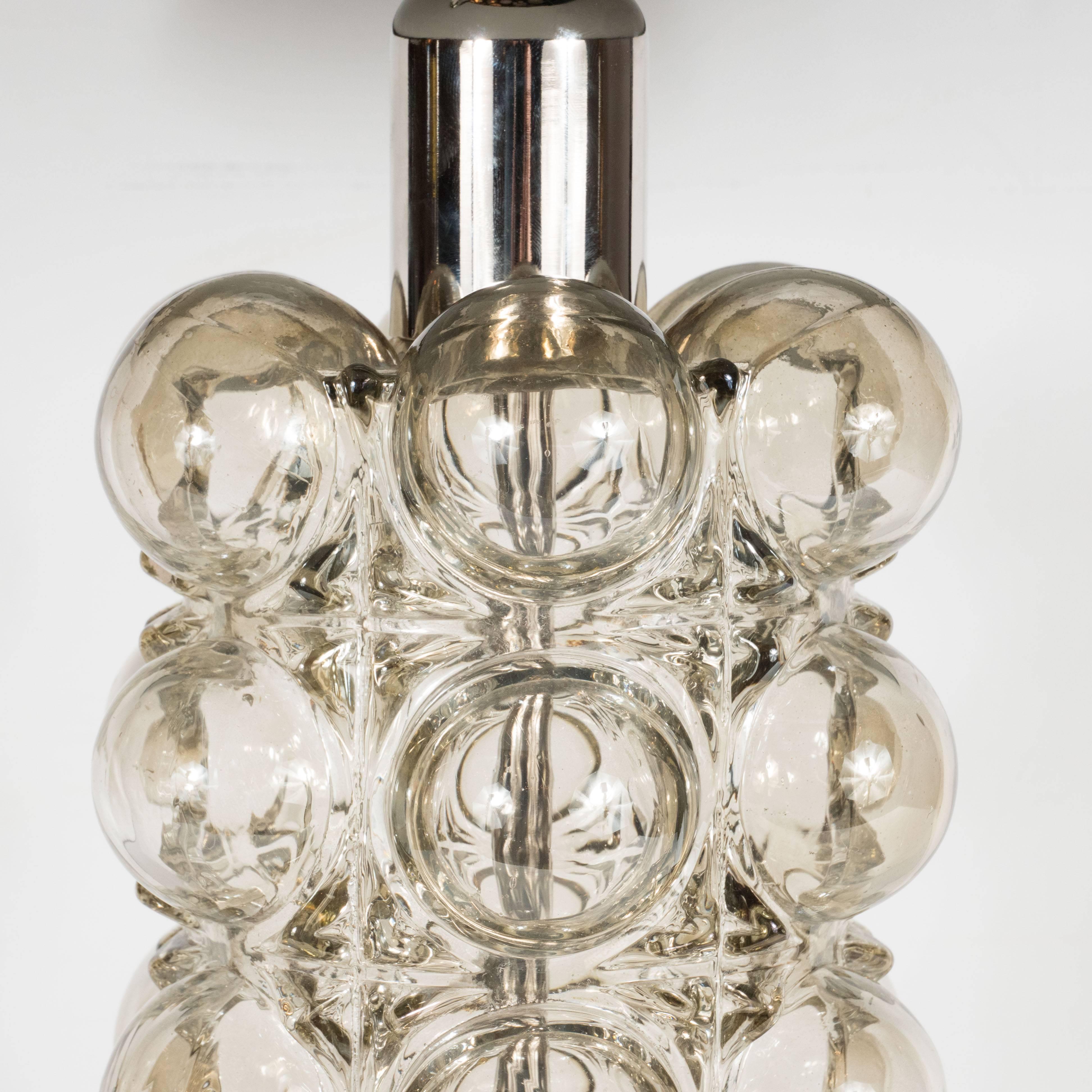 Mid-Century Modernist Bubble Lamps in Smoked Glass by Nemo of Italy In Excellent Condition In New York, NY