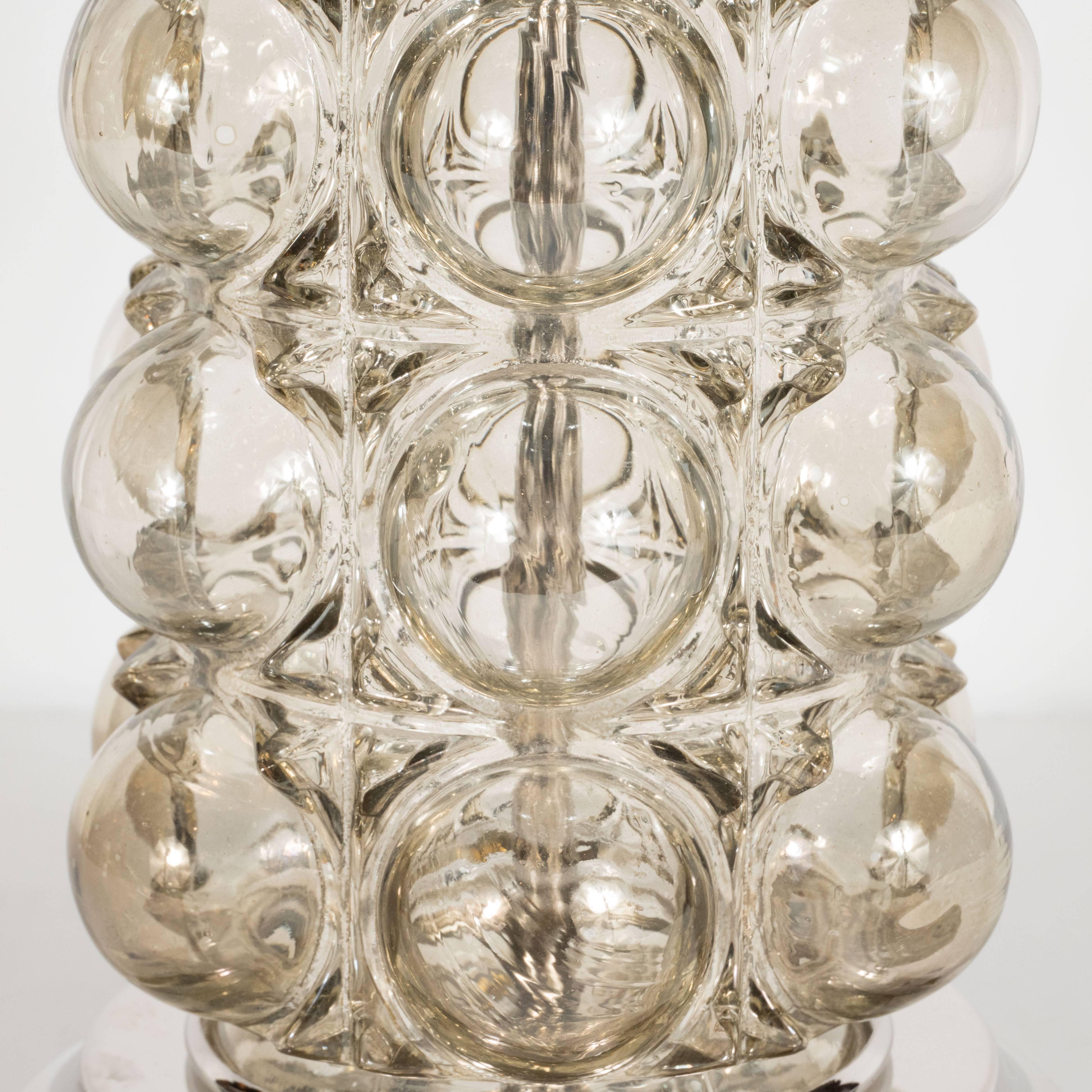 Late 20th Century Mid-Century Modernist Bubble Lamps in Smoked Glass by Nemo of Italy