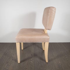 J. Robert Scott Esszimmer- oder Beistellstühle mit Lederpolsterung und Chagrinrahmen