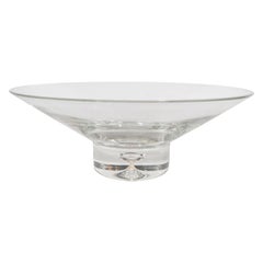 Retro Mid-Century Modern Bowl with Suspended Bubble Detail by Steuben Glass