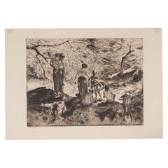 "Bathers" by John E. Costigan, Original Limited Edition Signed Etching