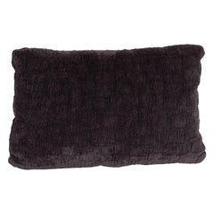 Custom Handmade Gaufraged Velvet Rectangular Pillow in a Smoked Amethyst Hue
