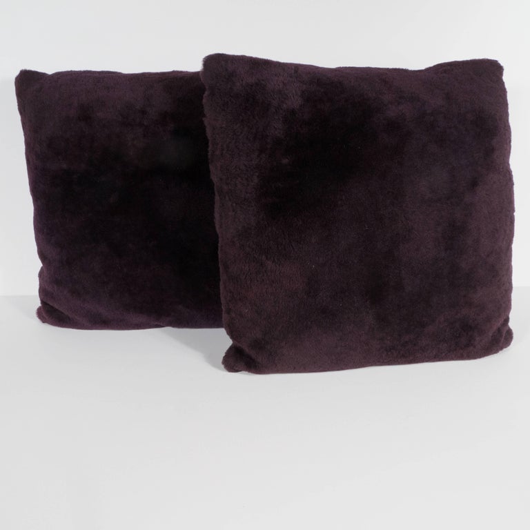 Custom Handmade Pillows in Luxe Smoked Amethyst Loro Piana Cashmere For