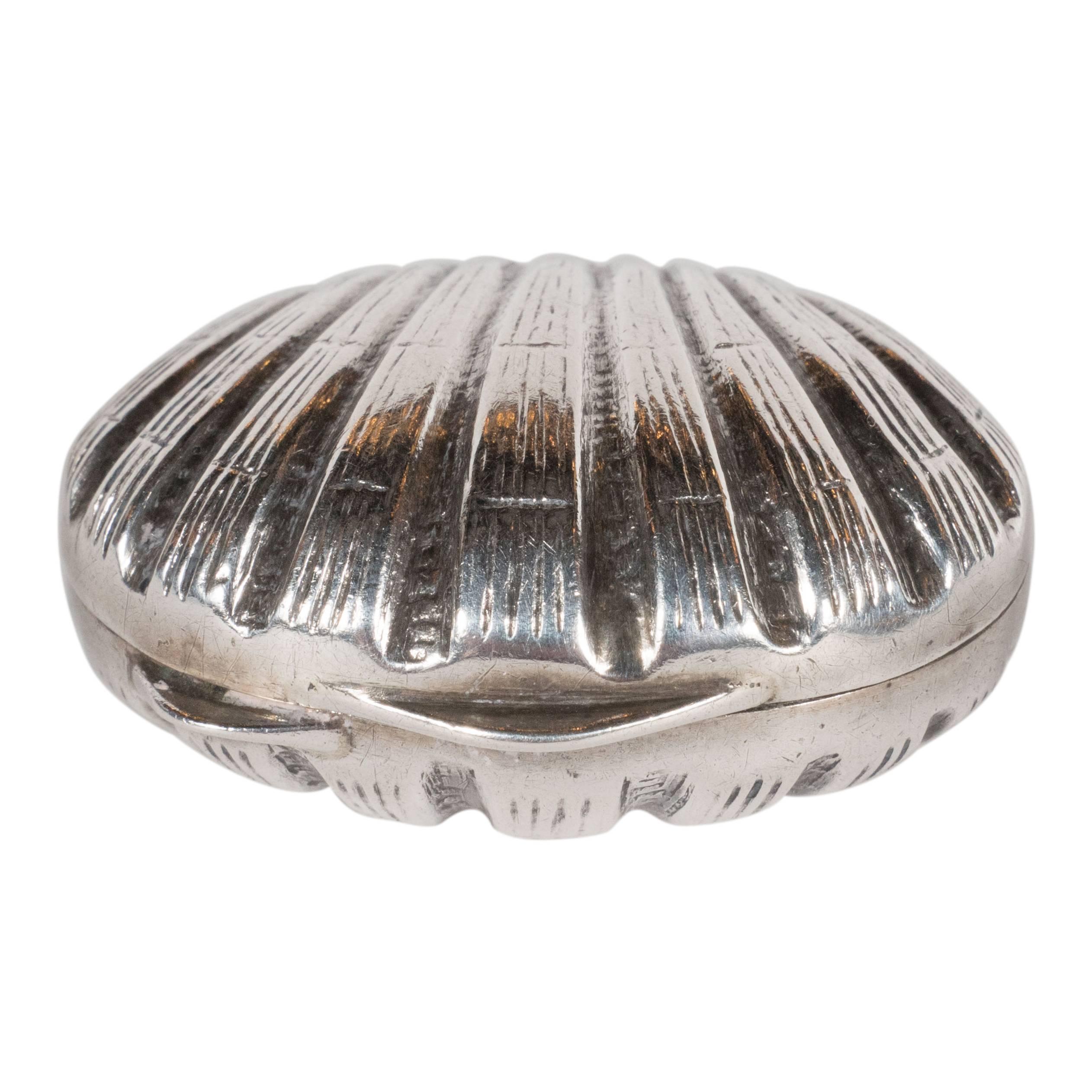 Mid-Century Modern Scallop Sterling Silver Pill Case by Tiffany & Co.