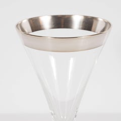 Mid-Century Sterling Silver Overlaid Martini/Wine Glasses by Dorothy Thorpe