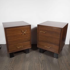 Pair of Bookmatched Walnut Nightstands by George Nelson for Herman Miller