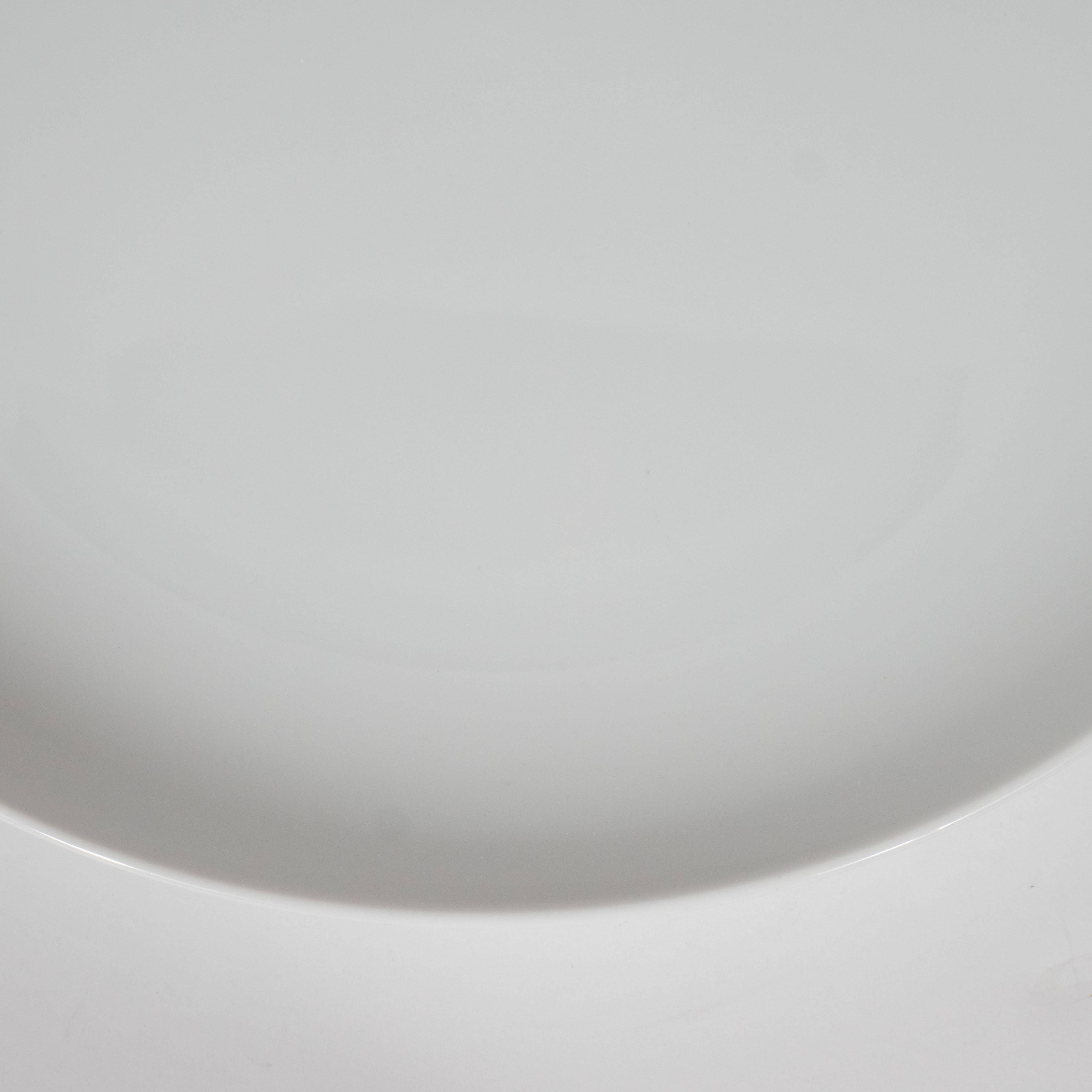 Mid-20th Century Three Mid-Century Modern White Ceramic Serving Plate by Tiffany & Co.