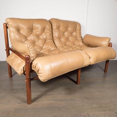 Inca Safari Lounge Sofa in Butterscotch Leather by Arne Norell